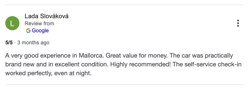 Google review by Lada Slováková about offUgo, rated 5 out of 5